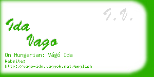 ida vago business card