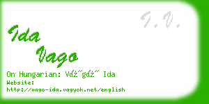 ida vago business card